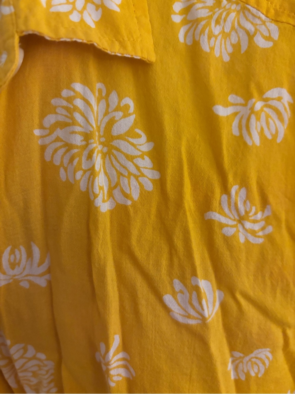 Ann Taylor Yellow Floral Button-Down Blouse - Picture 3 of 3